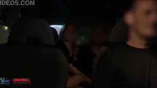 Blonde Latina MILF Rides Driver's Cock in Moving Car