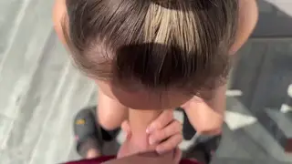 Teen Gives Sloppy Blowjob to Big Cock