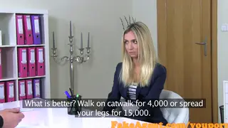 Blonde Auditions for Agent With Anal Casting Session