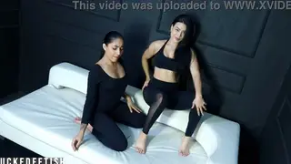 Petite Woman Flaunts Curvy Figure in Sportswear