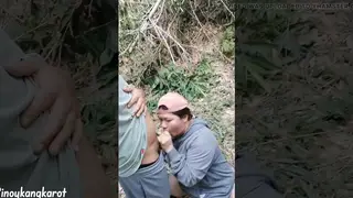 Asian Couple Share Intimate Outdoor POV Session