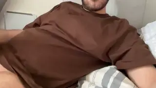 Hairy Arab Bear Strokes His Thick Cock to Climax