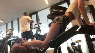 European Teen Shows Off Perfect Body During Public Gym Tease