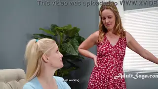 Teen Cheats With Stepmom in Sneaky Lingerie Lesbian Session