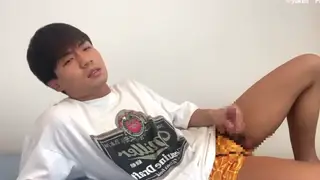 Japanese Twink Covered in Cum After Group Massage