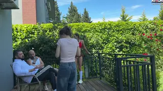 Teen Experiences First Hard Fuck Outdoors