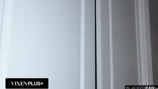 Busty Brunette Drains BBC in Night Encounter