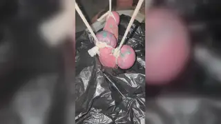 Mature Femdom Wraps and Weights Her Partner