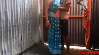 Indian Wife in Saree Gets Doggystyled Outdoors