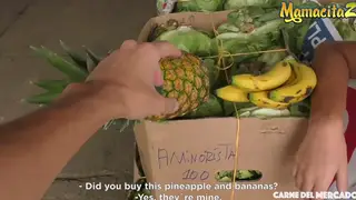 Busty Latina Takes Deep Throat From Stranger