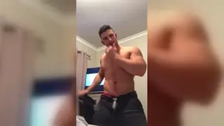 Webcam Model Flaunts His Big Ass Live