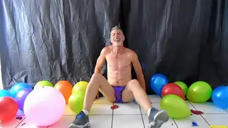 Mature DILF Explores Balloon Fetish With Big Dick