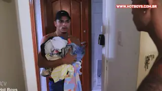 Muscular Latino Stud Barebacks His Neighbour