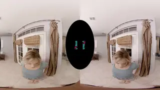 Petite Blonde Neighbor Takes VR Cock in Doggystyle and Missionary