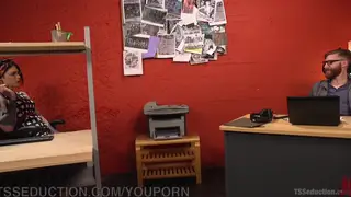 Tattooed Office Employee Takes Anal on Desk