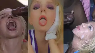 BBC Blowjob Compilation Features Deepthroat and Facials