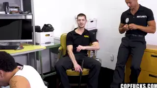 Mall Guard Forces Two Shoplifting Twinks to Service Him