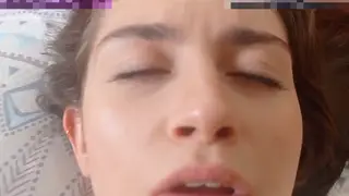 Latina Student in Stockings Takes a Facial After Doggystyle