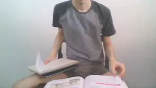 College Student Shows Off His Big Cock on Webcam