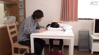 Japanese Stepsister Teases in Bedroom