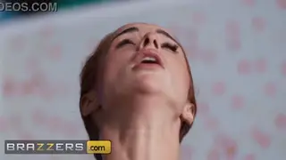 Petite European Redhead Swallows Cum After Deep Throat and Foot Tease