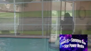 Curvy BBW MILF Drains BBC Poolside in Interracial Blowjob