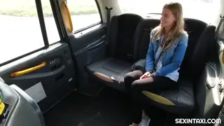 European Brunette Rides Driver in Backseat Encounter