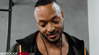 Muscular Coach Takes Two Students in Interracial Bareback Session