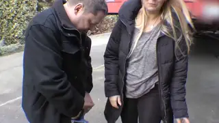 Blonde European MILF Drains Truck Driver Outdoors