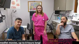 Tattooed Brunette Endures Spanking During Medical Exam
