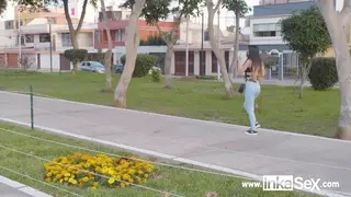 Petite Latina Takes Hard Anal and Creampie Outdoors