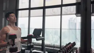 Asian Muscular Couple Frotting to Mutual Cumshot at Gym