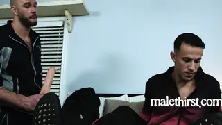 Twink Learns from Coach in First Bareback Time