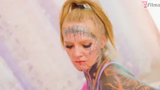 Petite Tattooed Women Squirt Hard During Anal Toy Play