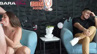 Blonde Bombshell Swallows Deep During Casting Cuckold Session