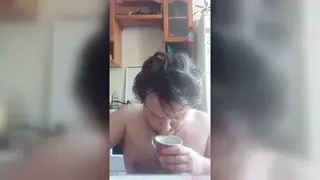 Tattooed European Stud Takes a Messy Facial and Mouthful