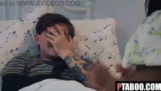 Ebony MILF Catches Him and Takes Over