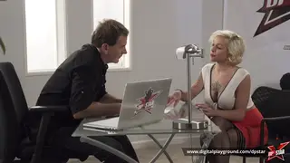 Busty Blonde Stars in DP Compilation With Toys