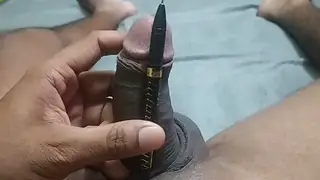 Asian Teen Explores Sounding Toys in Solo Play