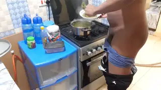 Playful Guy Teases With Food Before Ass Play