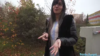 Busty Indian Amateur Gives POV Blowjob in Public Toilet