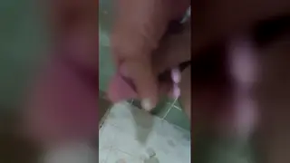 Latino Hunk Strokes Thick Cock to Explosive Release