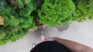 European Buddies Jerk and Piss Outdoors in Public Park
