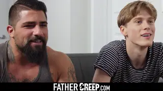 Inked Stepdad Pounds Stepson Bareback in Taboo Encounter