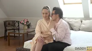 Blonde European Teen Seduces Older Man