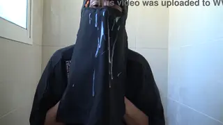 Hijab-Wearing Arab Woman Sucks Colleague in Office Bathroom