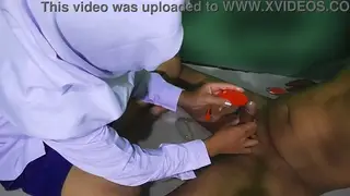 Asian Wife Runs a Hands-On Therapy Session at Home