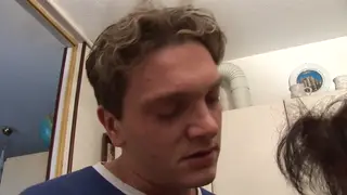 Hairy European Stepmom Rides Stepson to Climax