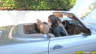 Busty Women Share a Threesome with Anal and Squirting in a Car