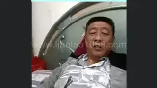 Asian Daddy Works His Cock in Homemade Solo